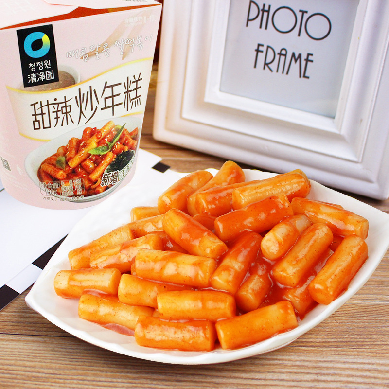 Wholesale clean garden sweet spicy cheese cake cups 190g new date Korean microwave oven convenient instant rice cake