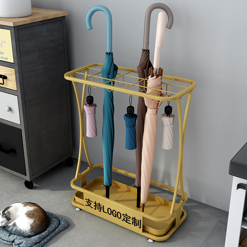 Cross-Border E-Commerce Household Umbrella Stand Hotel Lobby Storage Rack Living Room Door Umbrella Bucket Hanging Umbrella Floor-Standing Umbrella Barrel