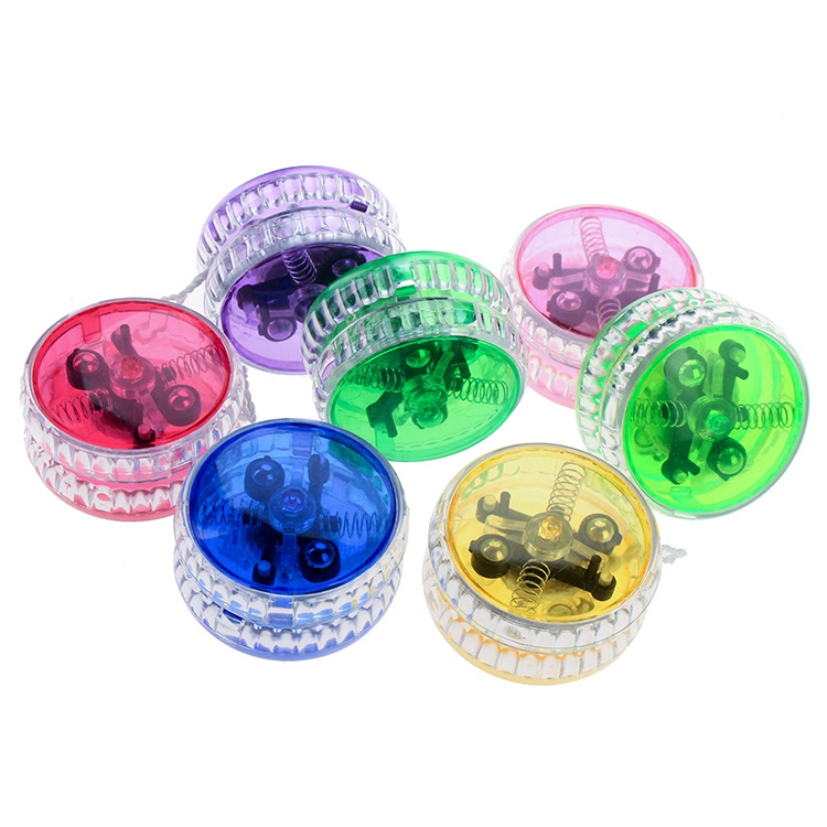 Led flash yo-yo cross-border children's luminous yo-yo plastic with clutch pull yoyo ball wholesale processing