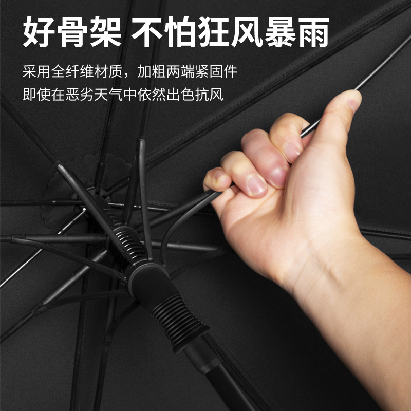 Full Fiber Silver Plated Golf Umbrella Rolls Motor Umbrella Same Type of Plated Vinyl Business Long Handle Umbrella for VIP