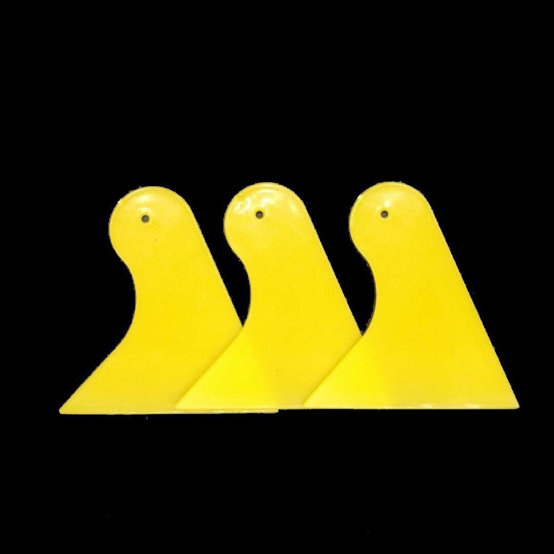 Factory direct supply wallpaper film scraper glass scraper transparent yellow trapezoidal car window film scraper
