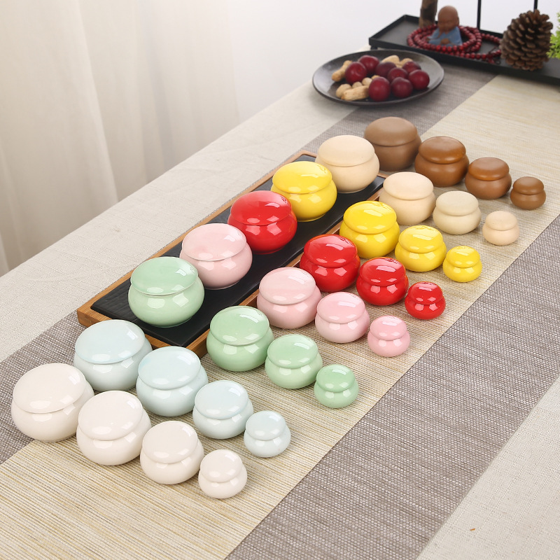 Мини керамическая банка для чая, банка для румян, антикварная банка для ароматической пасты, герметичная банка, банка для лекарственной пасты