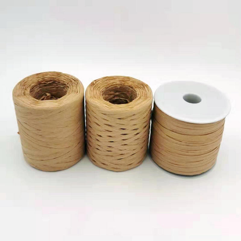 Small Wholesale Eco-friendly High-quality Paper Rope DIY Colorful Rope Paper with Bouquet Gift Bundling 100m Raffia