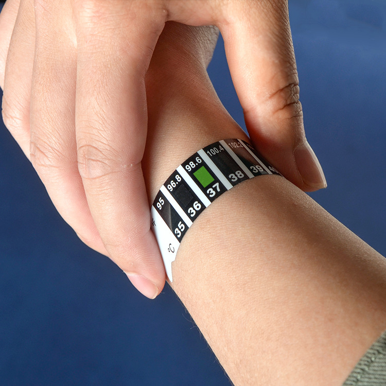 FH-747 Forehead Temperature Sticker Children Body Temperature Meter LCD Digital Display Children Baby Body Thermometer