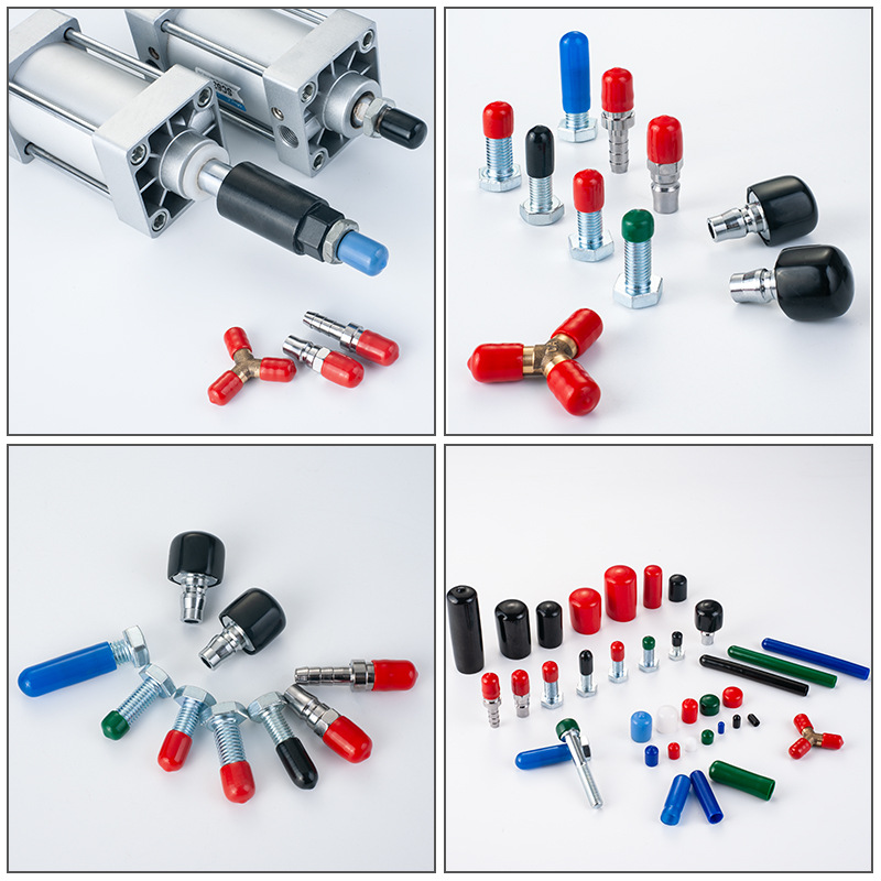 Threaded Protective Cover Screw End Protective Cap Steel Bar Rubber Cap Furniture Foot Cover Tube Pvc Dustproof Waterproof Spray Molding