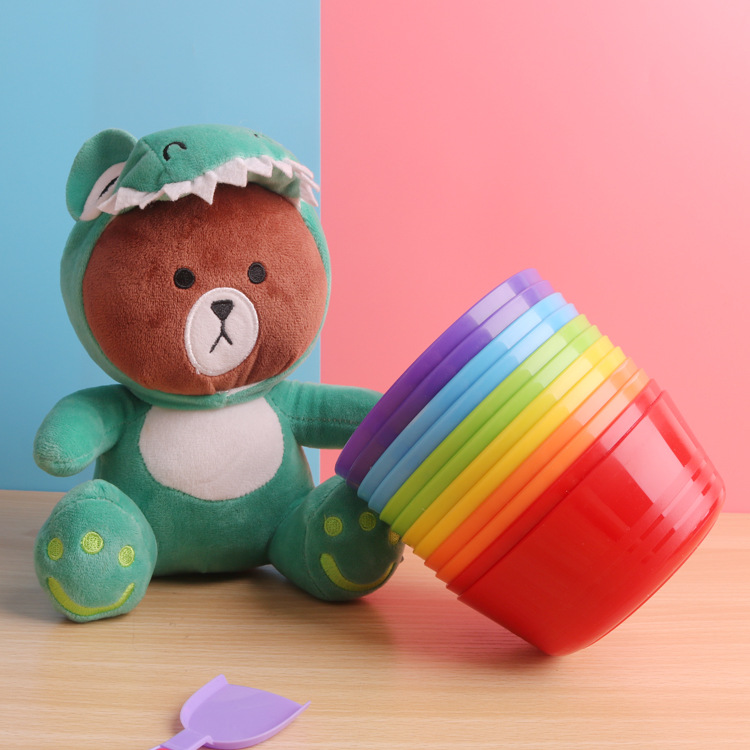 Кросс-бордерная радуга, креативная детская пластиковая чаша, посуда для закусок, лапши, риса, портативная