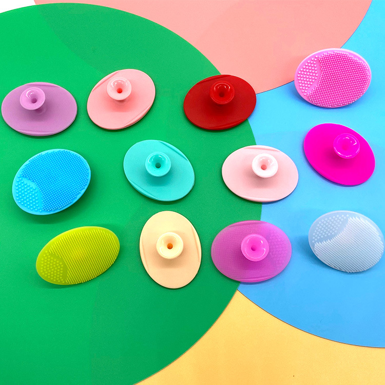 Silicone Oval Face Brush Cleansing Brush Baby Shampoo Massage Brush Silicone Face Brush Baby Shampoo Brush