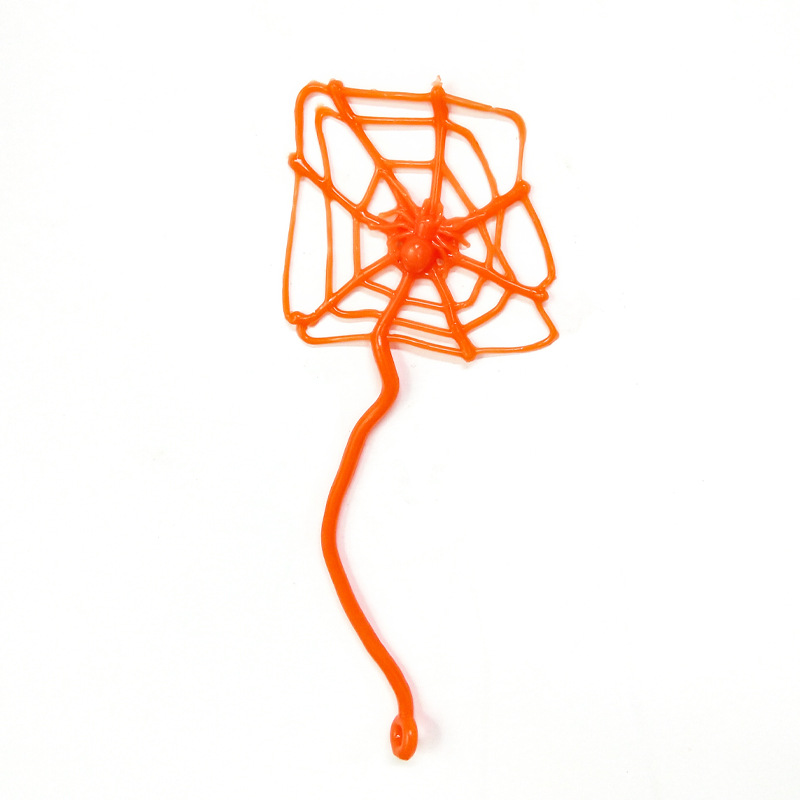 Tpr Soft Material Circle-Shaped Hand Spider Web Elastic Stretch Toy Halloween Decoration Halloween Accessories Creative Gift