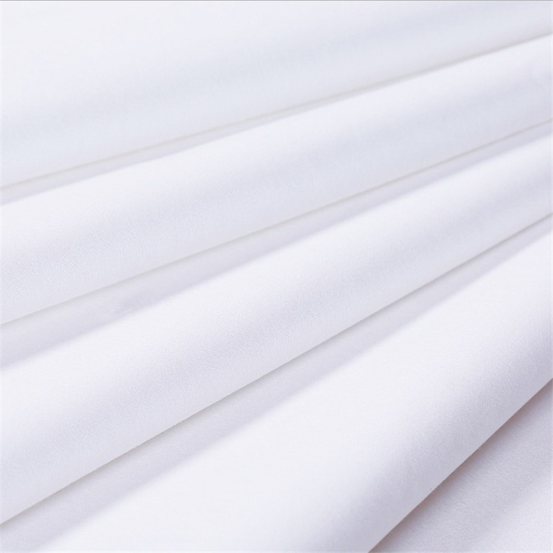 60-Count Satin Four-Piece Set, Pure Cotton Bedding, Pure White Bed Sheet, Bedding, Bed Runner, Hotel White Bed Sheet