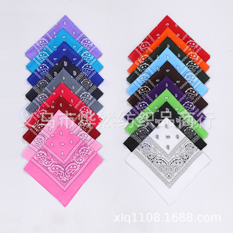 Cross-Border Bandana Amazon Outdoor Sports Cycling Headscarf Cashew Flower Mask Paisley Versatile Square Scarf
