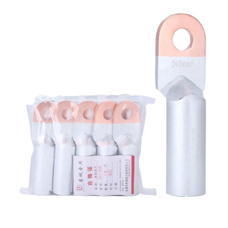 National standard DTL copper aluminum nose transition small head aluminum wire nose terminal 16/25/35/50/70/95 square
