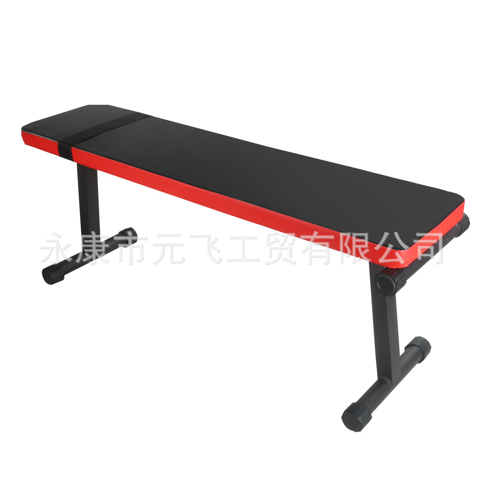 Factory Supply Foldable Dumbbell Bench Fitness Abdominal Chair One-Word Supine Board I-Shaped Bench Press Strength Abdominal Muscle Training
