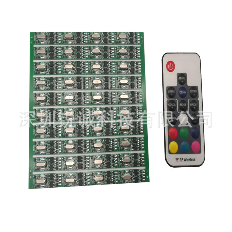 RF wireless RF 17 key RGB controller PCBA