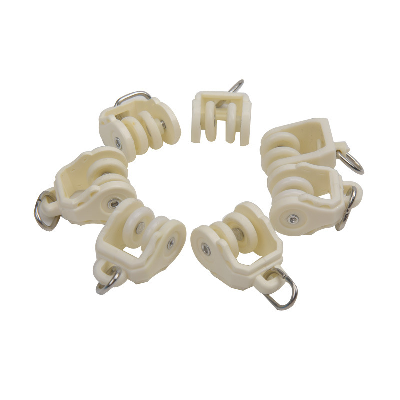 Wholesale Curtain Pulley Hanging Wheel Straight Rail Curved Rail I-Rail Guide Rail Wheel Curtain Accessories Wheel Hook Wheel