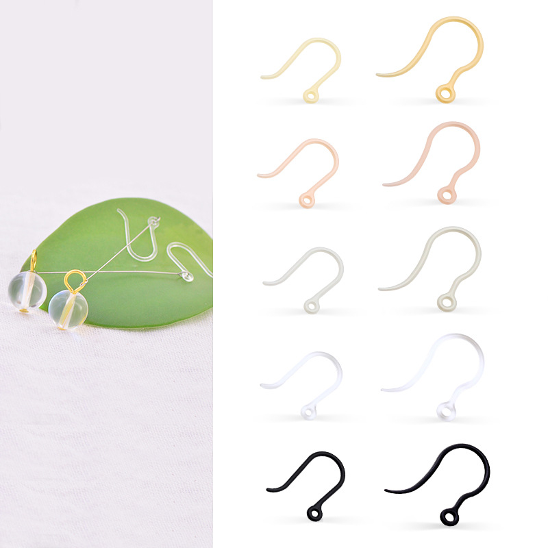 Прямые поставки с завода ювелирные изделия аксессуары материалы DIY экологически чистые простые прозрачные пластиковые крючки для ушей смоляные крючки материал PC