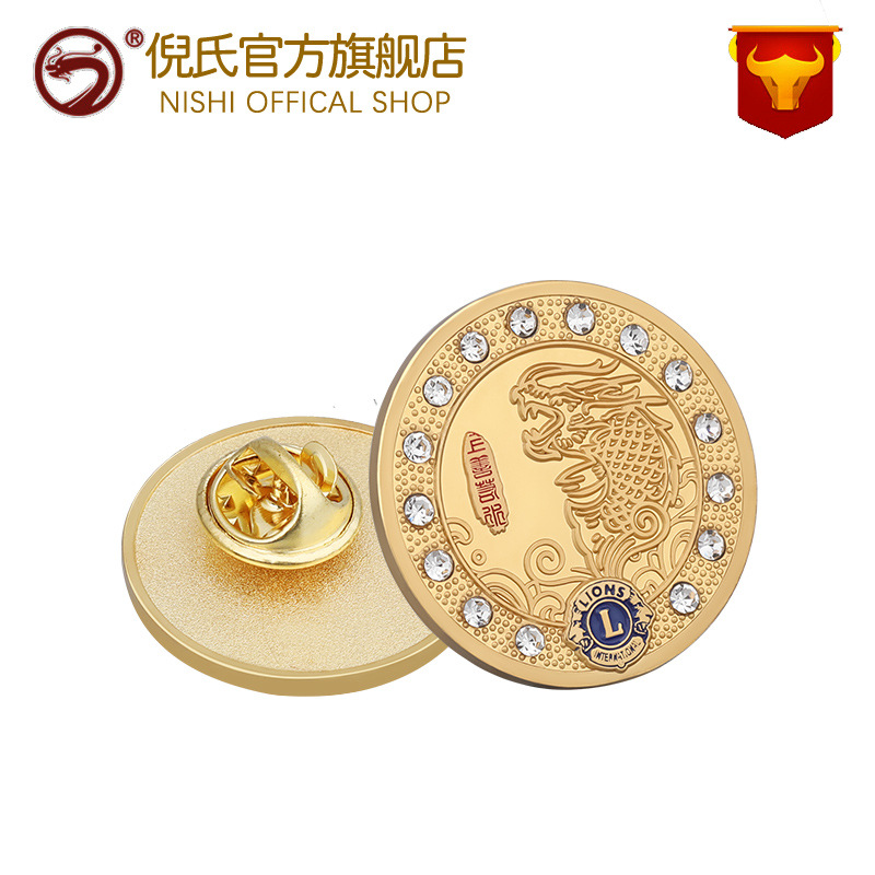 Badge Customized Zinc Alloy Metal Badge Enterprise Activity Metal Badge Paint Badge School Badge Customized