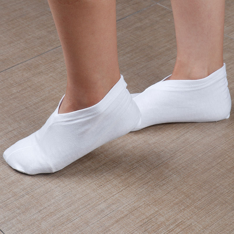 Simple Cotton Spandex Beauty Socks Wholesale Yoga Floor Non-Slip Socks Indoor Foot Protection Moisturizing Pure White Socks