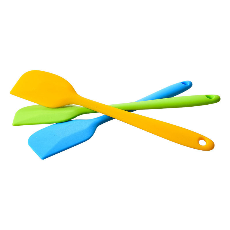 21cm small size integrated silicone scraper cake baking cream spatula rubber spatula mixing knife tool