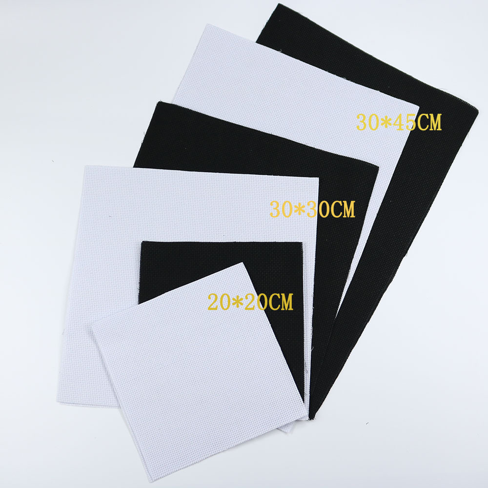 Mesh cloth black and white cross stitch embroidery cloth medium grid 11CT embroidery cloth cotton cross stitch embroidery cloth wholesale