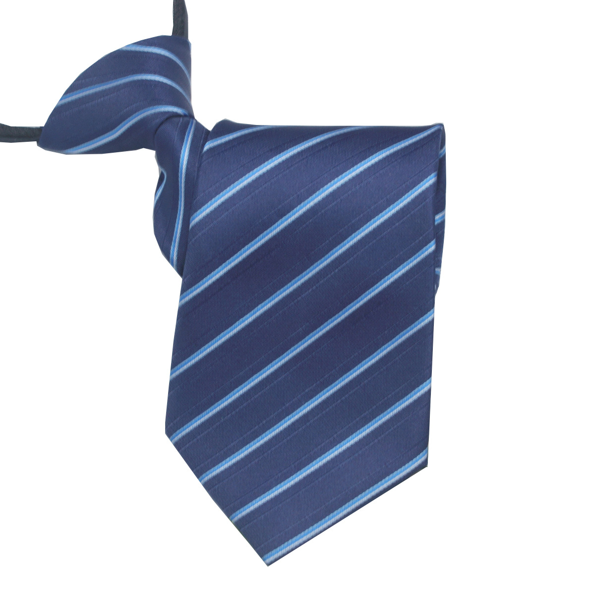 Factory In-Stock Zipper Tie Men's Formal Business 8cm Lazy Tie Red Black Striped Workplace Striped Tie