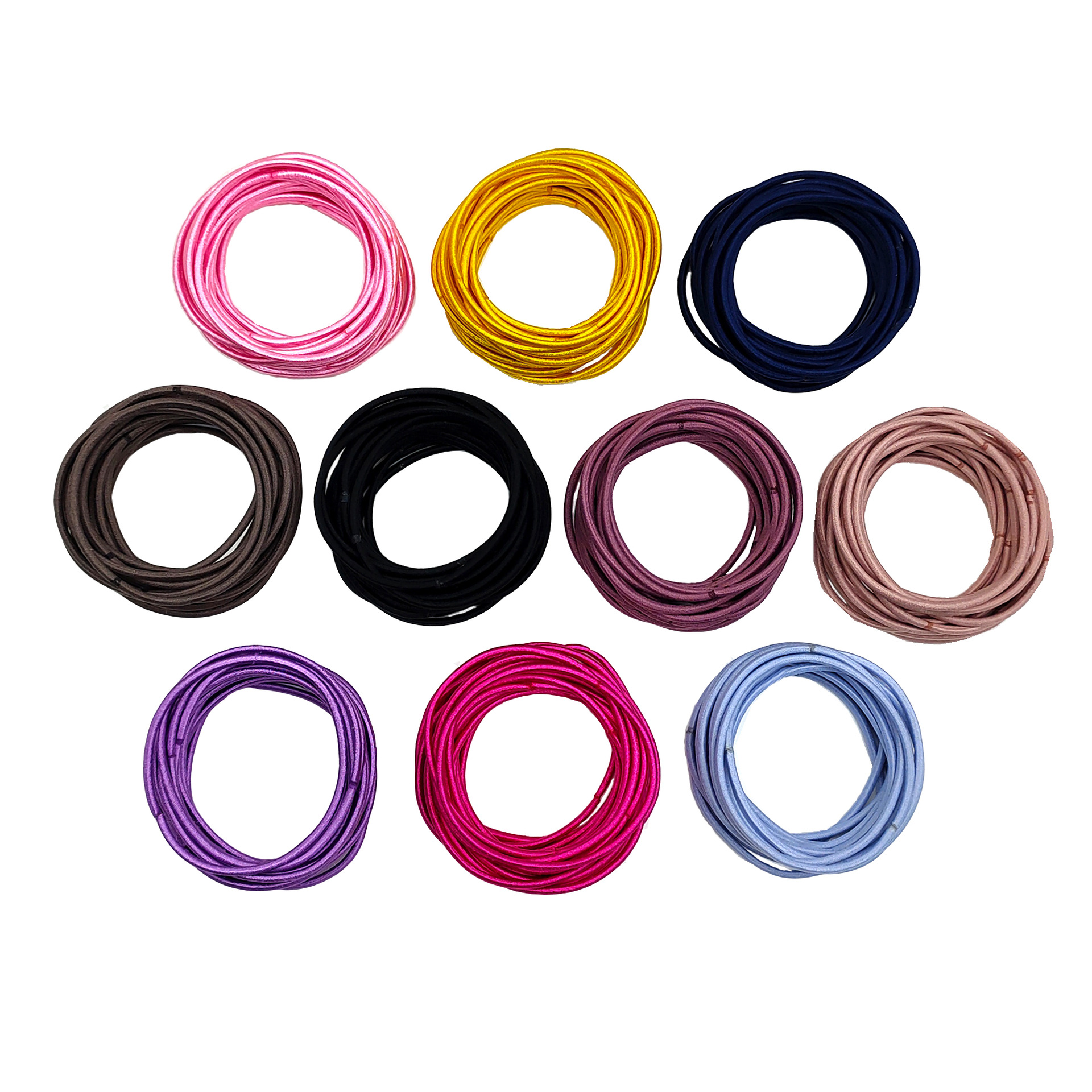 Korean Simple Hair Band Hair Accessories Seamless Thin Basic Hair Tie Rubber Band Hair Rope Color Hair Rope for Women