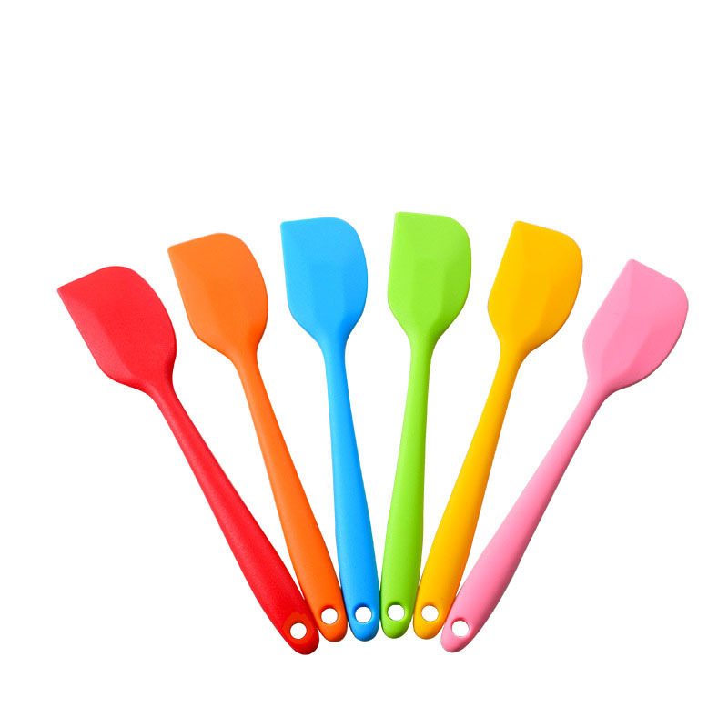 21cm small size integrated silicone scraper cake baking cream spatula rubber spatula mixing knife tool