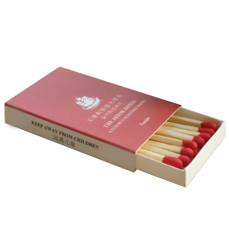 Disposable Matches Customized with Advertising Logo Printing Hotel Match Box Wholesale
