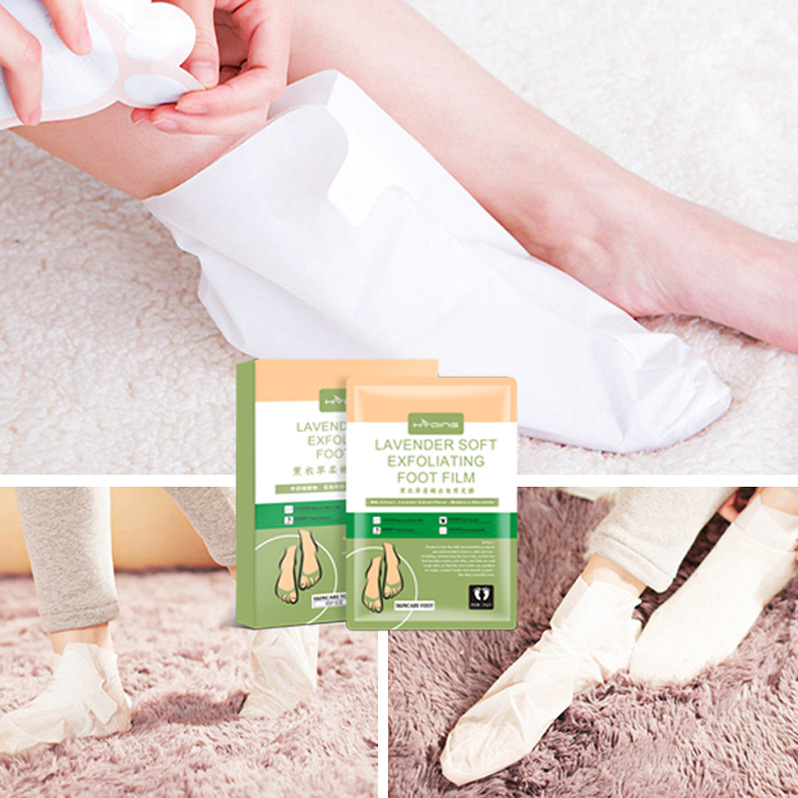 Peeling Foot Mask Foot Mask Flower Moon Love Lavender Exfoliating Foot Mask Boxed Foot Mask to Remove Dead Skin and Calluses Footmask