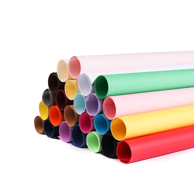 Full-Open 180g Colored Hard Cardboard, Pure Wood Pulp Large Colored Cardboard, DIY Colored Kindergarten Painting Cardboard