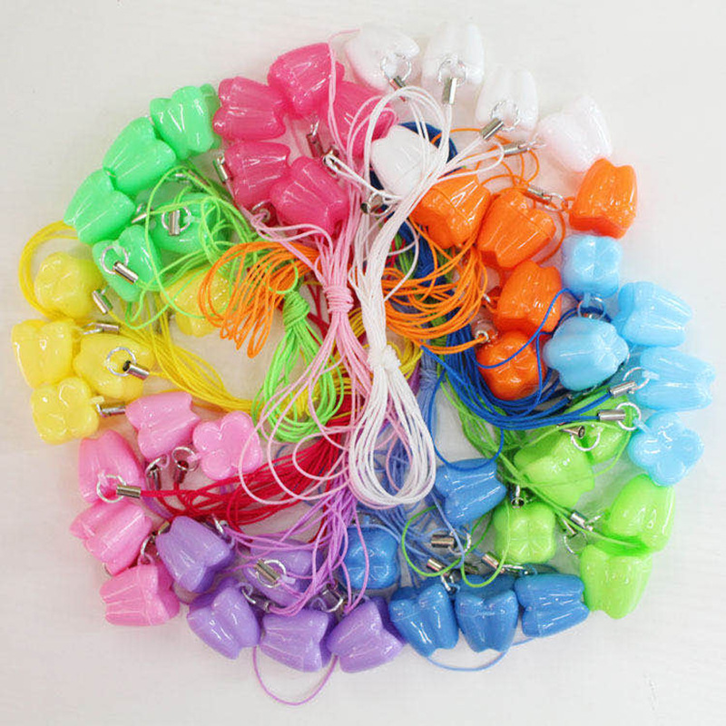 Tooth Milk Tooth Box Portable Box Baby Milk Tooth Storage Box Children's Tooth Replacement Period Plastic Storage Box Wholesale