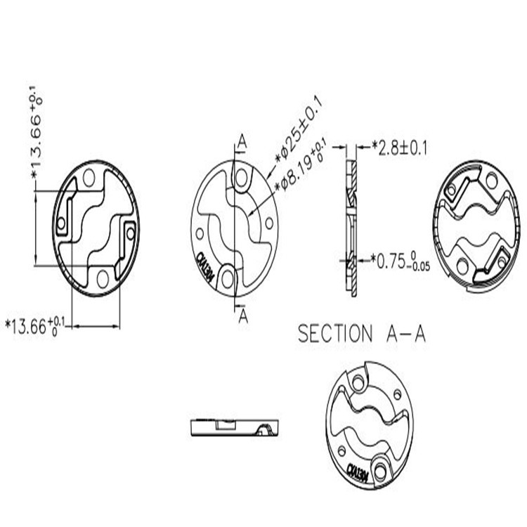 CXA1304B thin bracket corui COB bracket COB light source fixed bracket PC bracket bottom routing