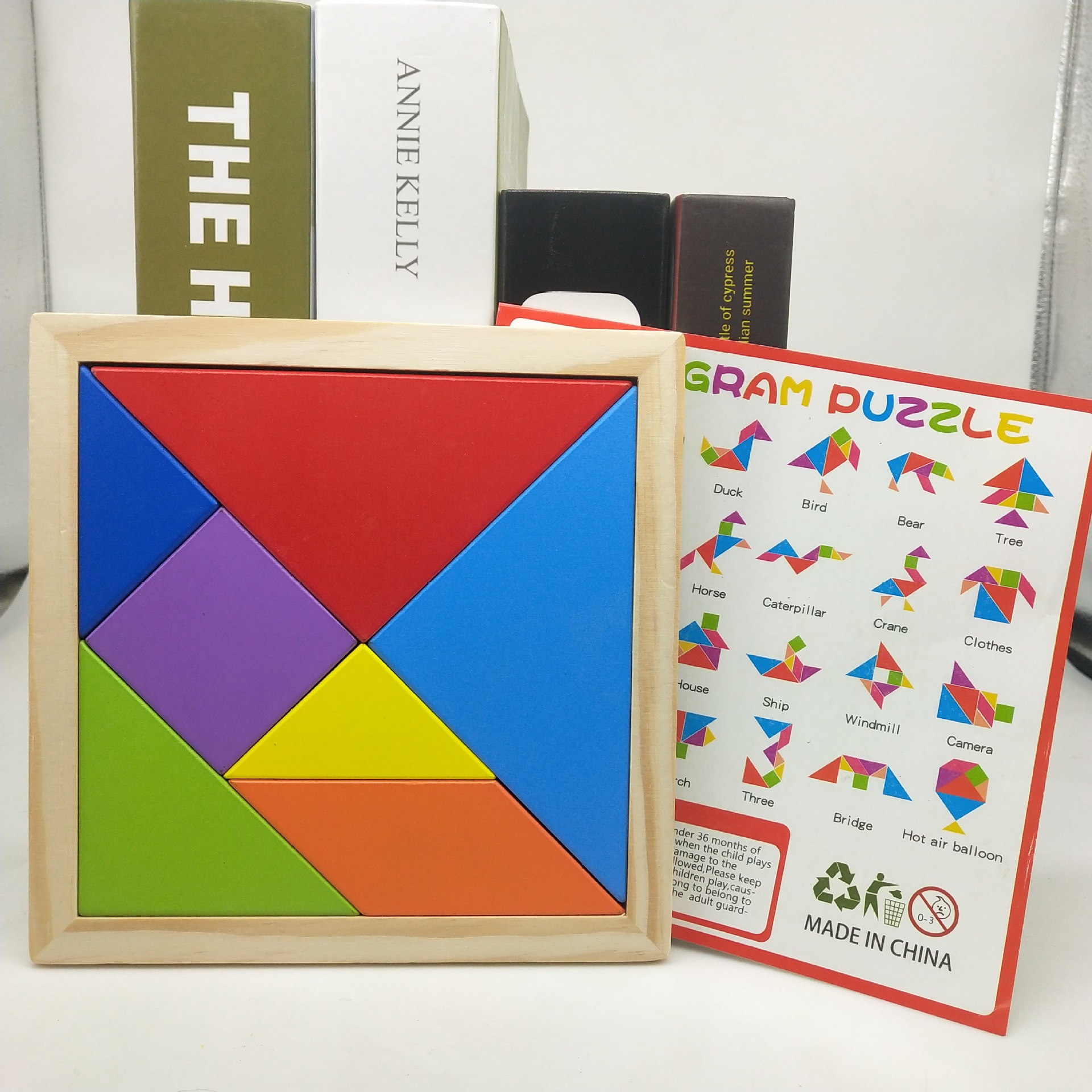 Kindergarten Varied Tangram Teaching Aids Assembled Geometric Shape Benefitable Intelligence Toys 6-12 Years Old Children's Small Gift Award
