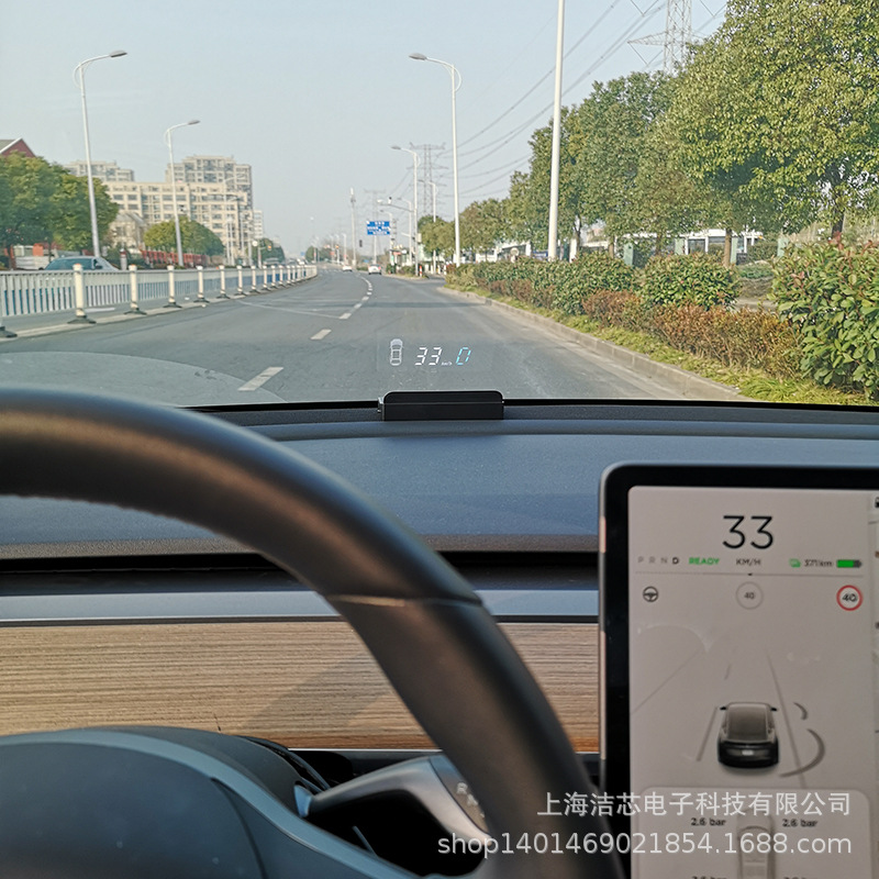 Suitable for Tesla Model 3 Hud Head-Up Display, Vehicle Speed, Battery Level, Door Position, Gear Position, Seat Belt Dedicated