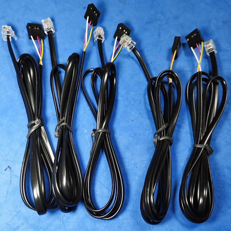 Прямой заводской кабель с головкой DuPont 2.54 4P4C кристаллический 1.1 метра четырех-жильный телефонный кабель