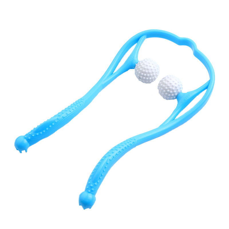 Plastic manual cervical vertebra massager multifunctional neck massager life stall gift purchase Swan 6 balls
