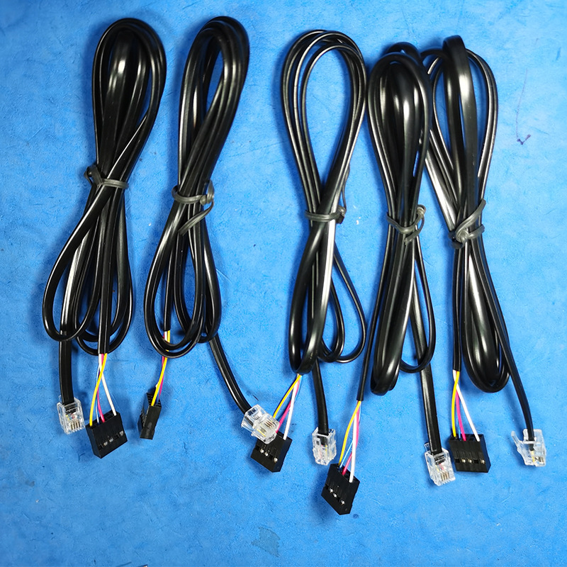 Factory direct DuPont head 2.54 head 4P4C Crystal Head 1.1 meters telephone line four-core telephone cable