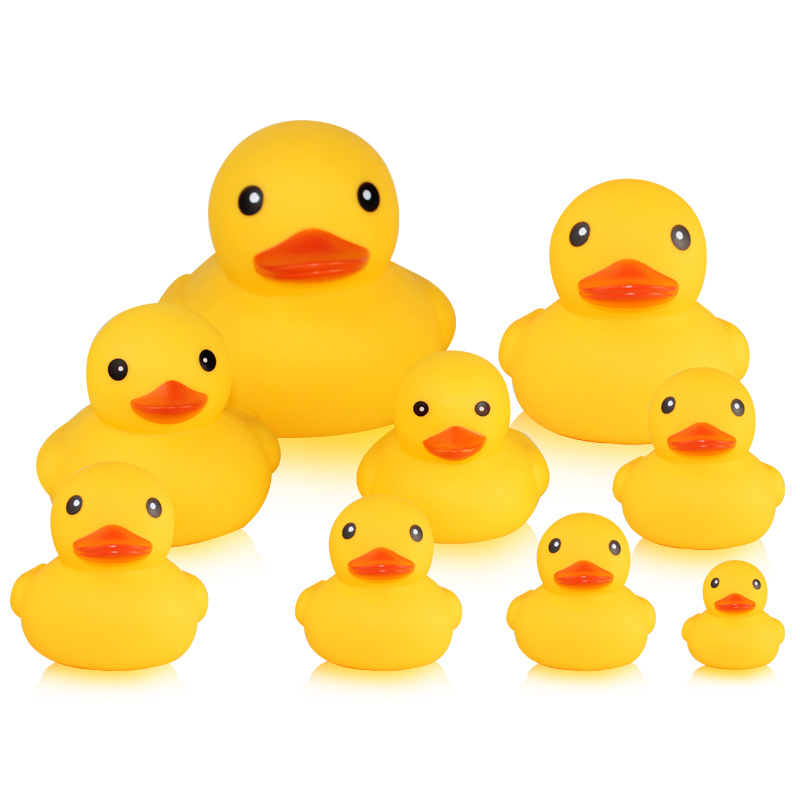 Hong Kong Version of Little Duck Toy Baby Bath and Water No. 8 Little Yellow Duck Toy Kidsren's Educational Pinch and Call