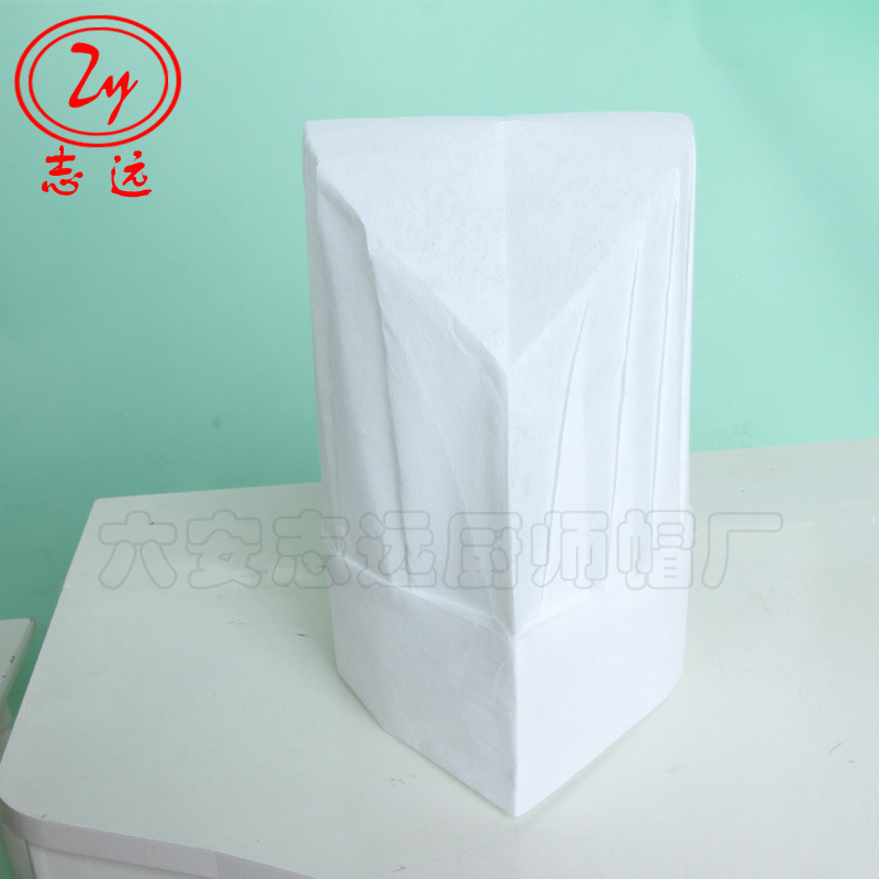 Прямые поставки фабрики, поварская шапка Zhiyuan, одноразовая, для отелей и ресторанов, белая, из нетканого материала, 50 г