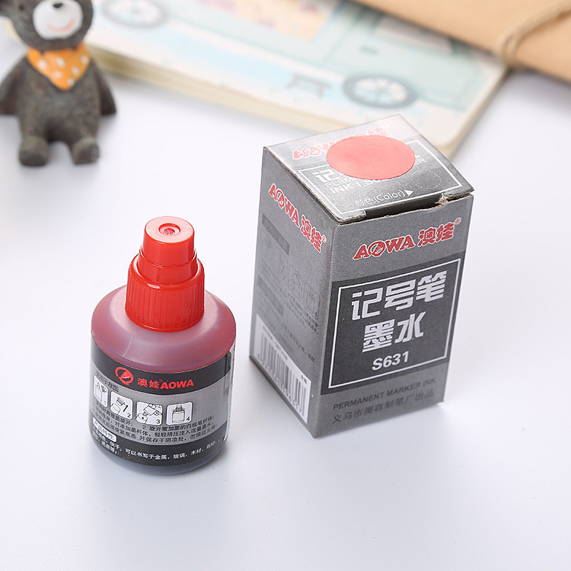 Big head oily marker ink marker ink oily black replenisher 12ml Gou line Pen filling water