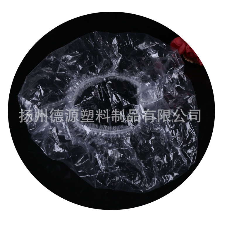 Disposable shower cap plastic PE strip shower cap transparent waterproof cap beauty salon cap household dustproof and oil-proof headgear