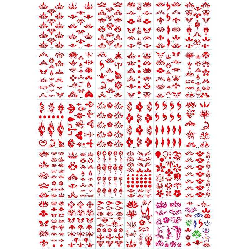 Eyebrow stickers Hanfu ancient costume Beauty Twinkle children's kindergarten activities tattoo stickers waterproof durable spot wholesale