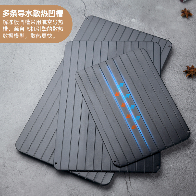 Cross-border Quick Thawing Plate Rectangular Household Kitchen Quick Ice-removing Food Natural Thawing Plate Artifact
