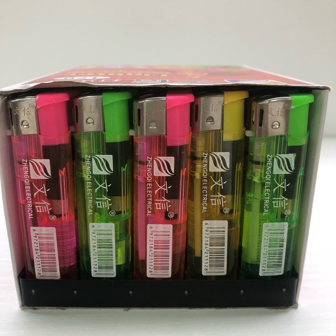 Wenxin Lighter Factory Direct Wenxin 308 Labeling Double Garden Lighter 179 Printing Bar Code Small Round Lighter Lighter