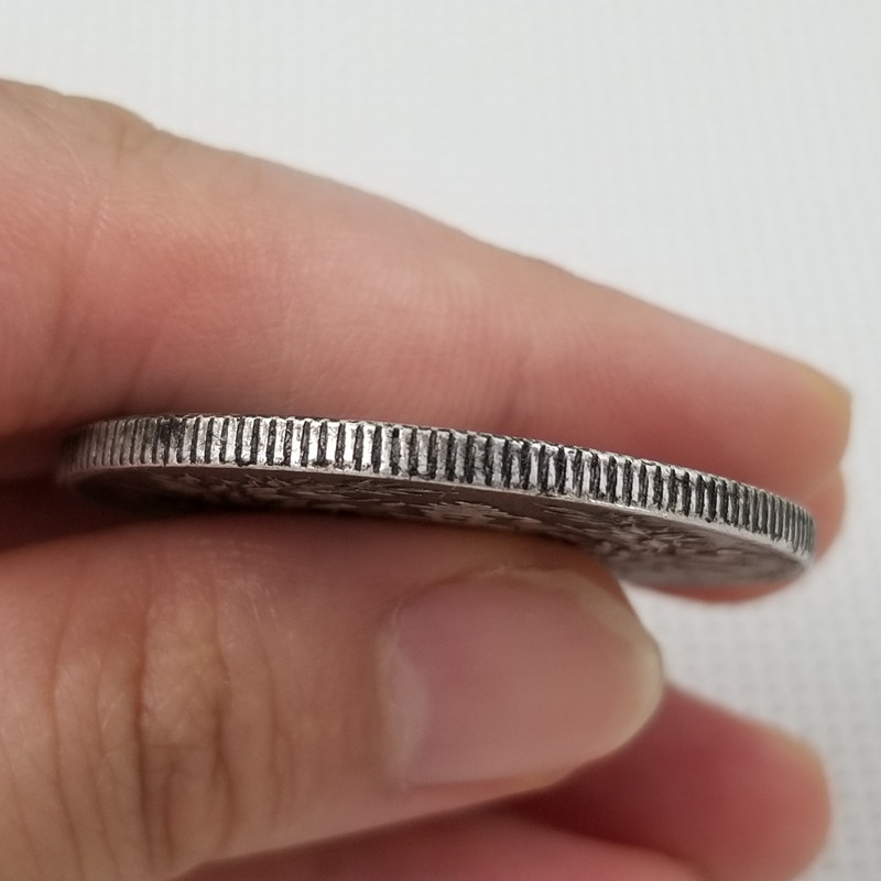 Antique Silver Yuan Yuan Datou Signed Three Years Iron Core Silver Yuan Ocean Dragon Commemorative Coin# T8