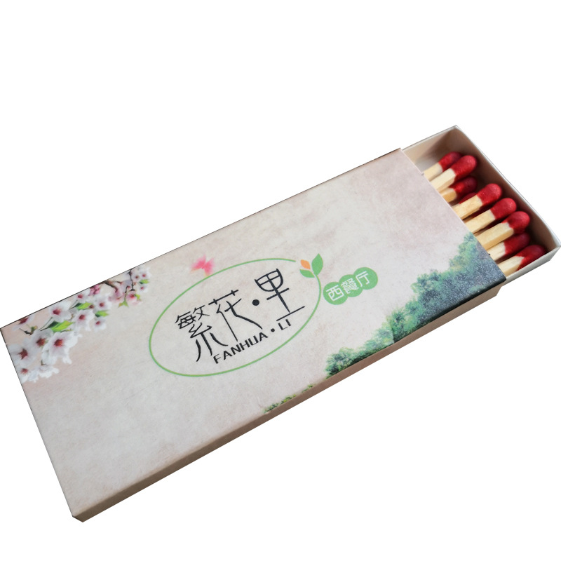 Disposable Matches Customized Advertising Logo Printing Hotel Hotel Restaurant Wedding Extended Match Box