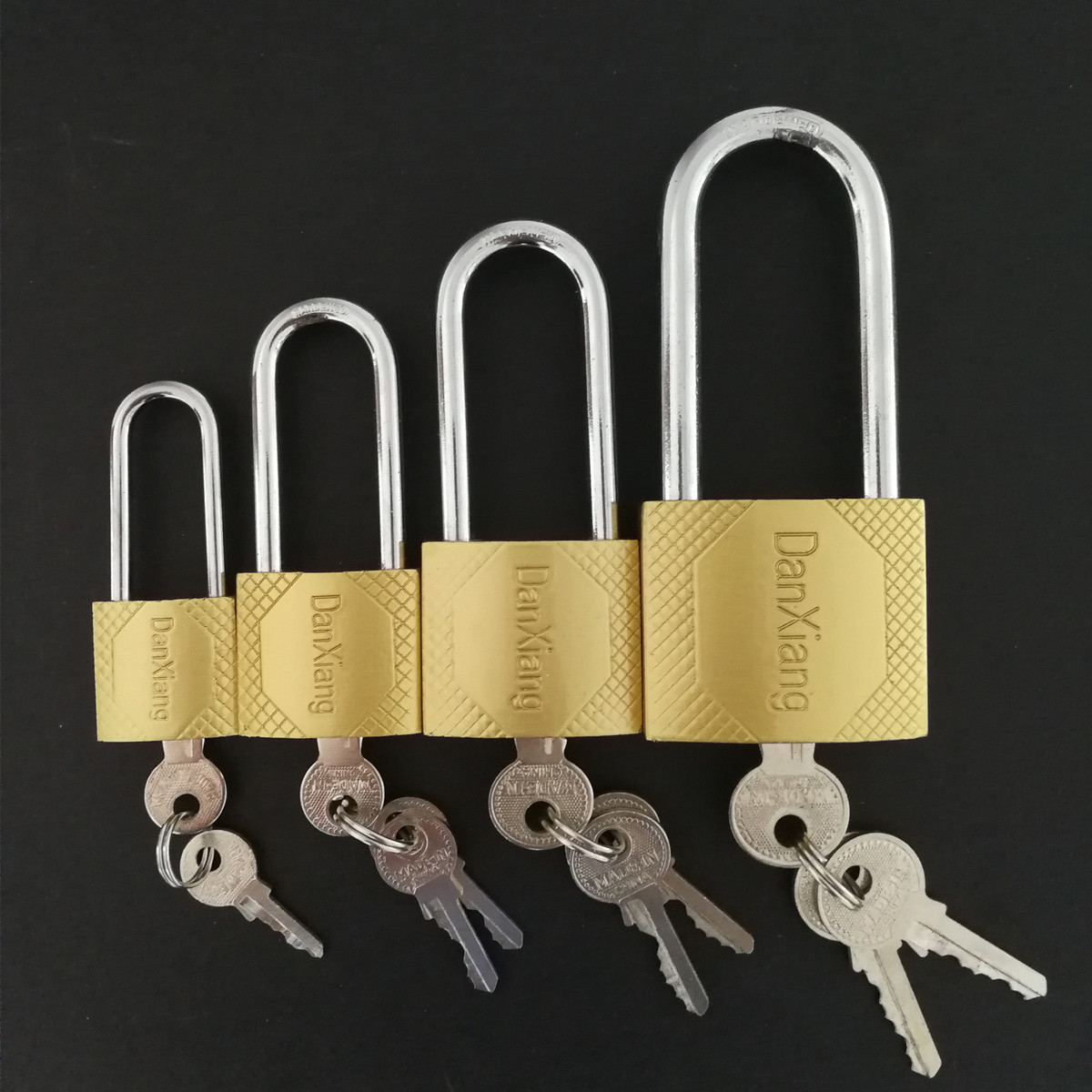 Pujiang One-Word Padlock Anti-Theft Unlock Single-Open Padlock Straight-Open Padlock Imitation Copper Lock Marble Lock Student Lock