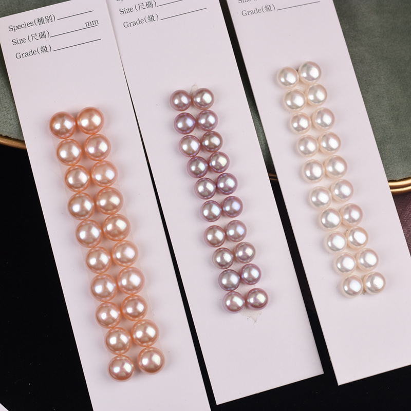 Manufacturer Wholesale Natural Freshwater Pearl Bun Beads Bread Beads Patch DIY Earring Ring Accessories 5A Grade Strong Luster