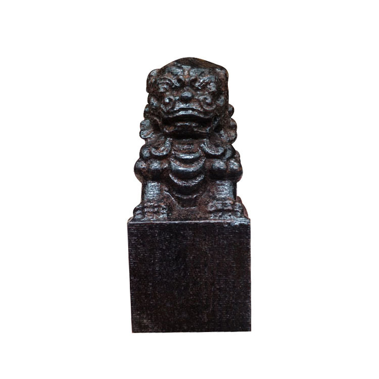 Ebony Dyed Lion Seal Baby Catch Week Official Seal Handle Piece Wooden Carving Crafts Taobao Wholesale