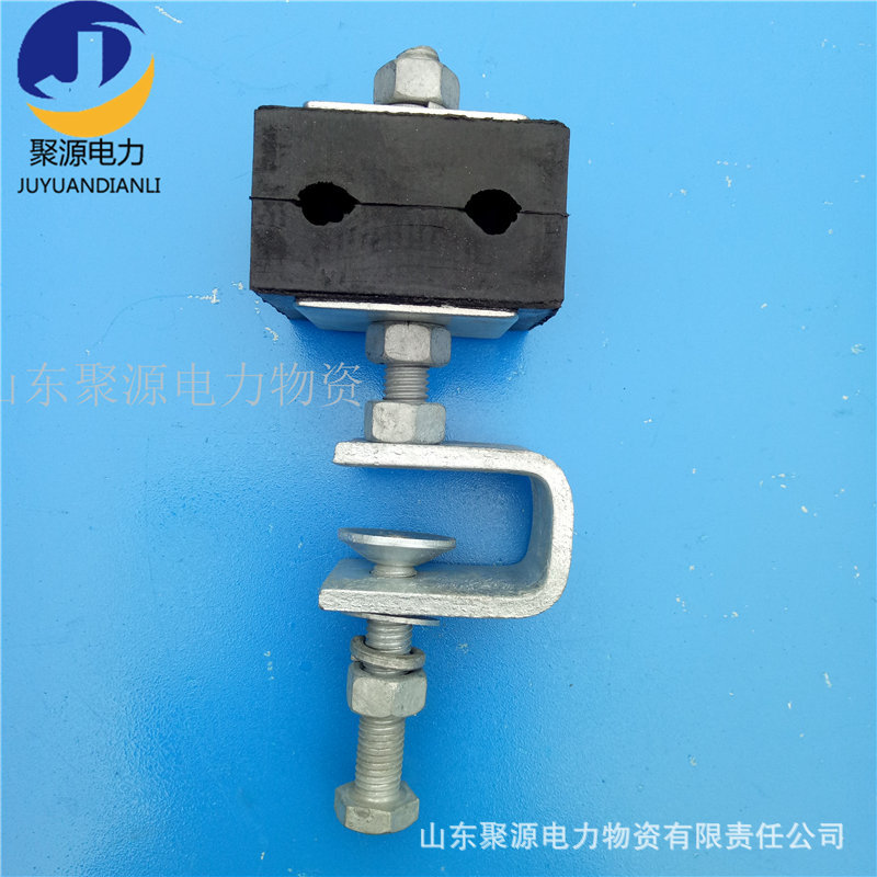 Adss Optical Cable Downlead Clamp Hollow Steel Belt Type Downlead Clamp Pole with Traction Clamp Hardware