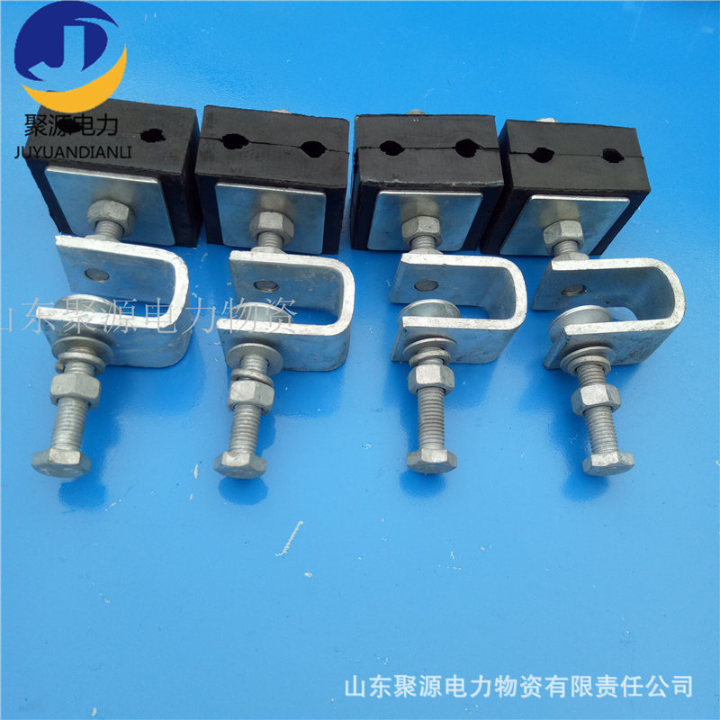 Adss Optical Cable Downlead Clamp Hollow Steel Belt Type Downlead Clamp Pole with Traction Clamp Hardware